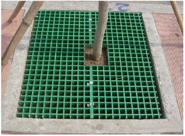 玻璃鋼格柵板用作樹篦子